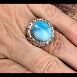 Pangea Mines Larimar Ring. Size 8, MSRP $279.99